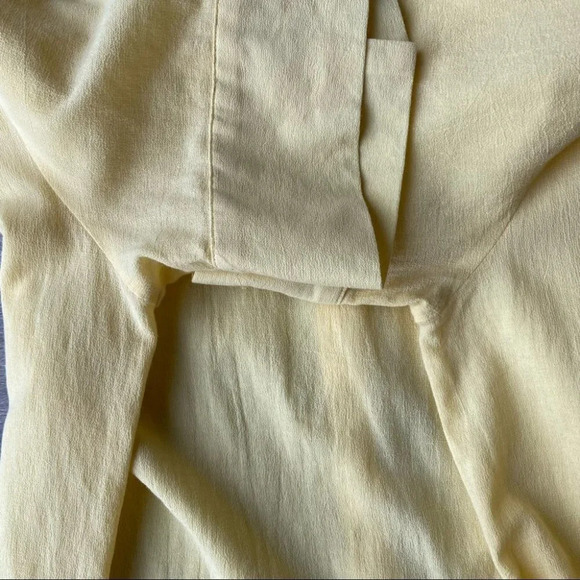 Chico’s Baby Yellow Soft Cotton  V Neck Blouse - Picture 11 of 13